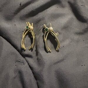 Elegant Gold and Green brooches